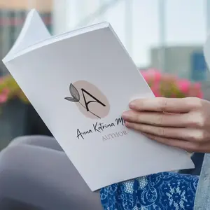 Letter a logo book mockup