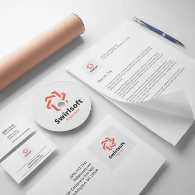 Swirl Symbol Logo Stationery Mockup