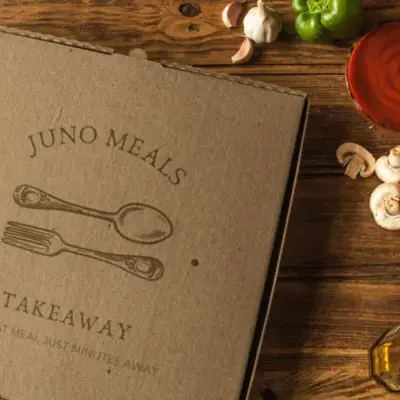 Meals and Cutlery Logo Mockup