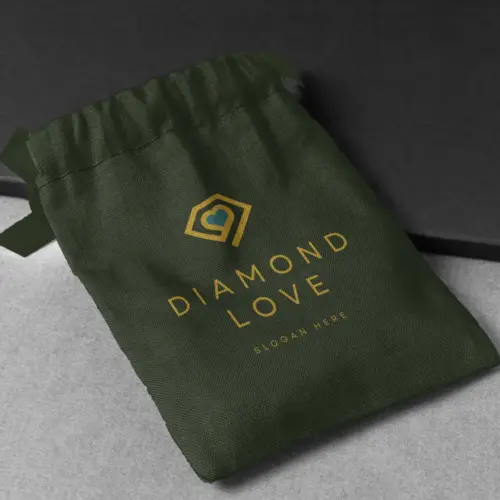 Diamond Love Logo Bag Mockup