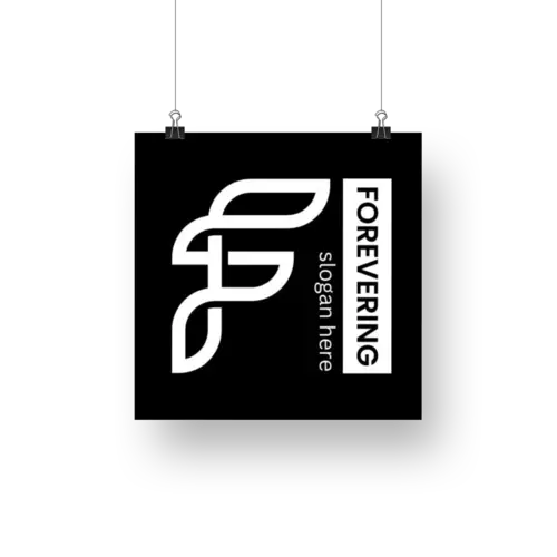 Letter F Monogram Logo Mockup