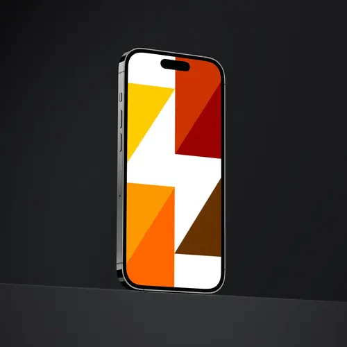 Abstract Energy Logo Mockup iPhone 14 Pro