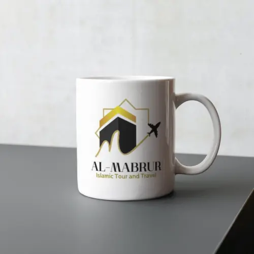 Ceramic mug Islamic Tourism Logo Mockup