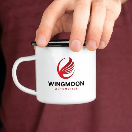 Enamel mug Wing Automotive Logo