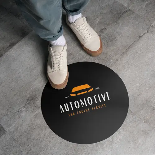 Floor Car Service Logo Mockup