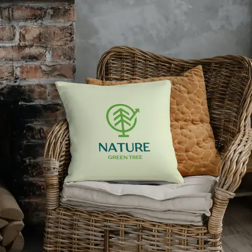 Nature Green Tree Logo Mockup