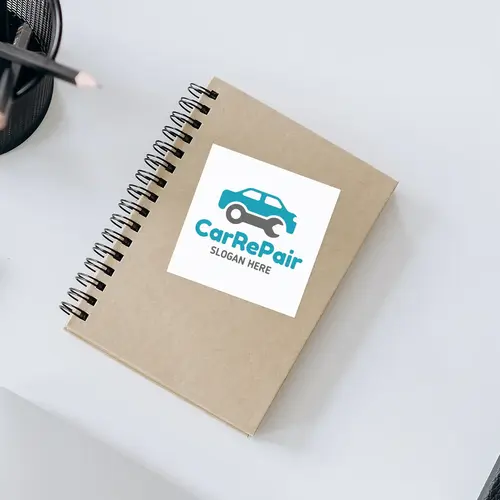 Sticker Car Repair Logo Mockup