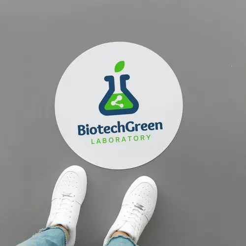 Floor Biotech Green Lab Logo Mockup