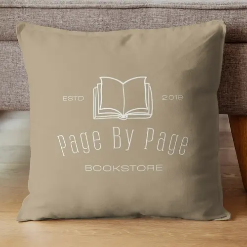 Pillow Book Store Minimalist Logo Mockup