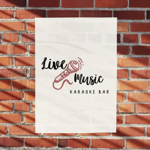 Live Music and Karoke Bar Logo Mockup