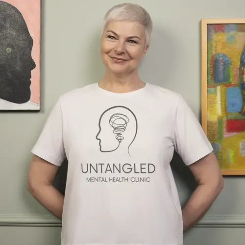 Mental Health Clinic Logo Mockup T-shirt