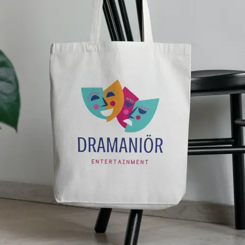 Tote Bag Colorful Masks Theater Logo