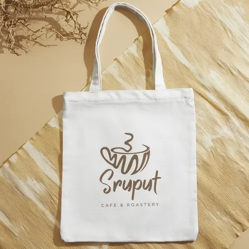 Bag Steam Coffee Cup Logo Mockup