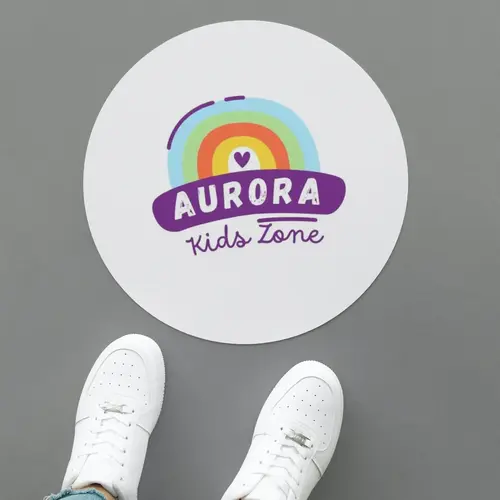 Sticker Children's Rainbow Logo Mockup