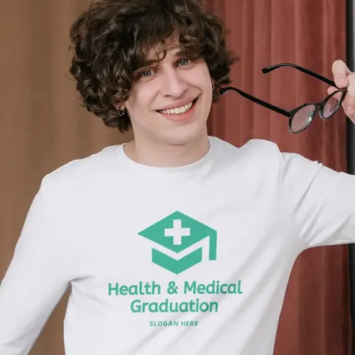 T-shirt Health & Medical Graduation Logo Mockup