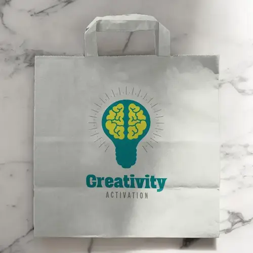 Paper Bag Smart Creativity Activation Logo Mockup