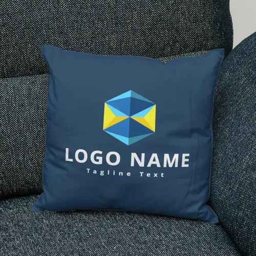 Pillow Abstract Hexagon Logo Mockup