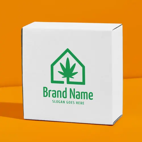 Box Cannabis House Logo Mockup