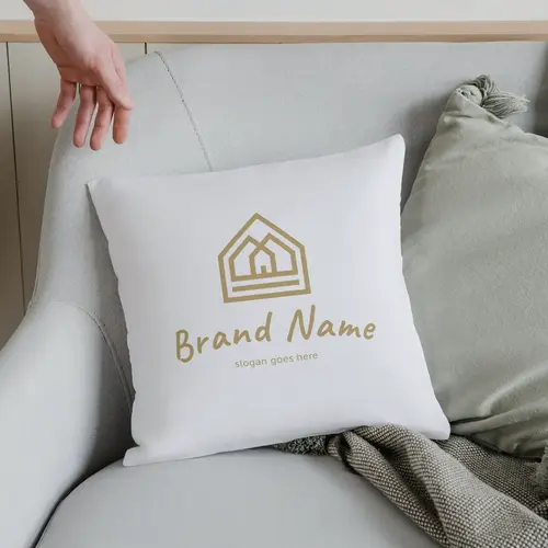 Pillow House Design and Architecture Logo Mockup