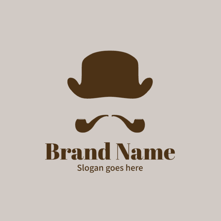 gentleman logo template design. man with hat icon, sign and symbol.  23361248 Vector Art at Vecteezy
