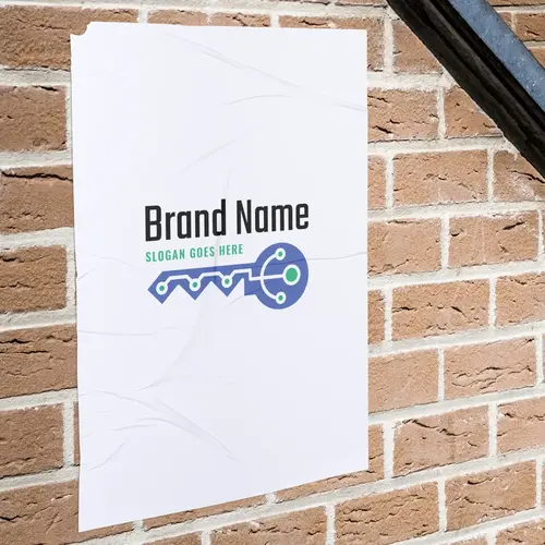 Poster Key Logo Mockup