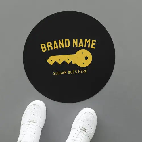 Sticker Key Logo Mockup