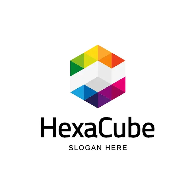 Free Abstract Cube and Hexagon Logo
