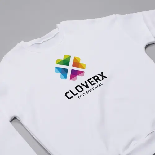 Sweatshirts Free Abstract Clover Symbol Logo Mockup