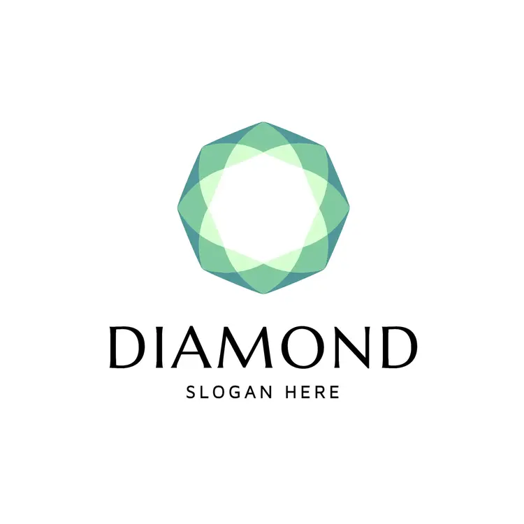 Abstract Gem and Diamond Logo