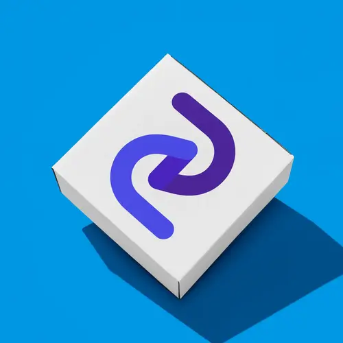 Box Abstract and Symbol Letter N Logo Mockup