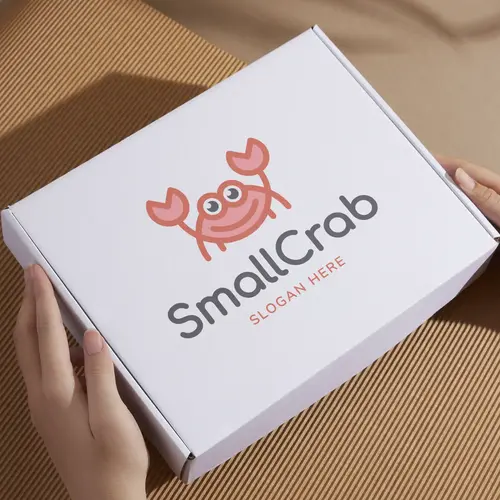 Box Happy Crab Logo Mockup