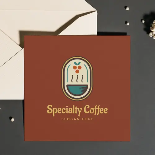 Card Specialty Coffee Logo Mockup