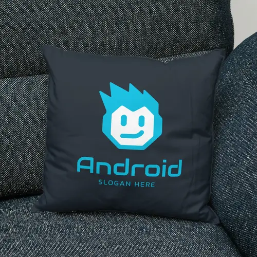 Pillow Free Android Bot Logo Mockup