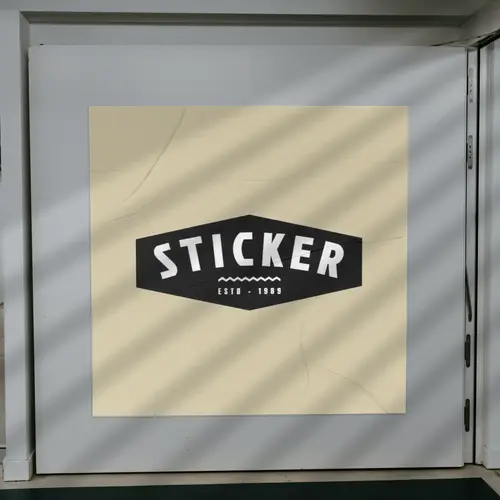 Poster Retro Sticker Badge Logo Mockup