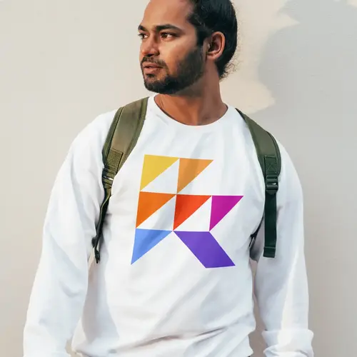 Sweatshirts Abstract and Modern Letter R Logo Mockup