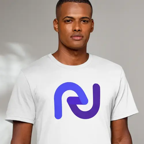 T-shirt Abstract and Symbol Letter N Logo Mockup