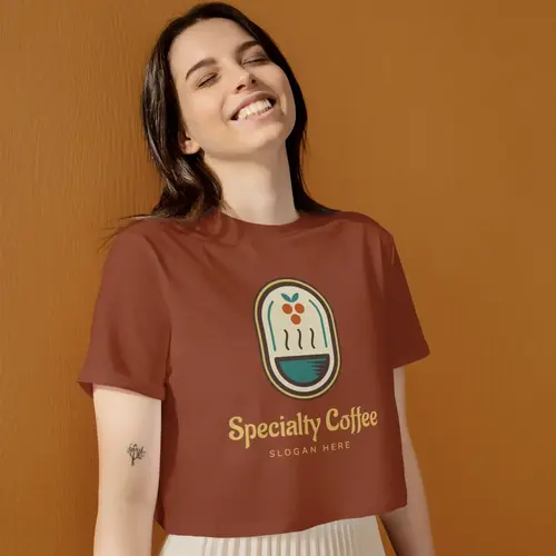 T-shirt Specialty Coffee Logo Mockup