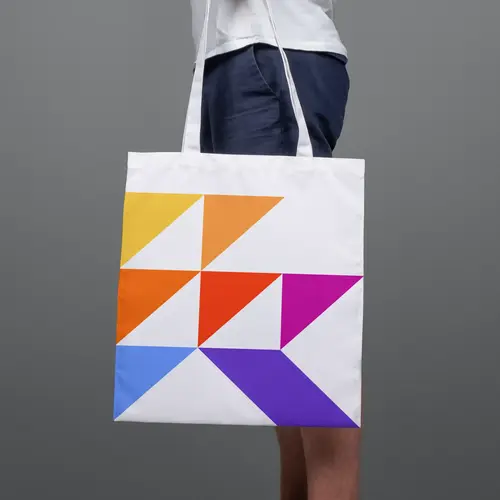 Tote Bag Abstract and Modern Letter R Logo Mockup