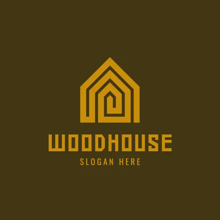 Wood and Minimalist House Logo