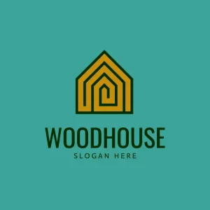 Wood and Minimalist House Logo