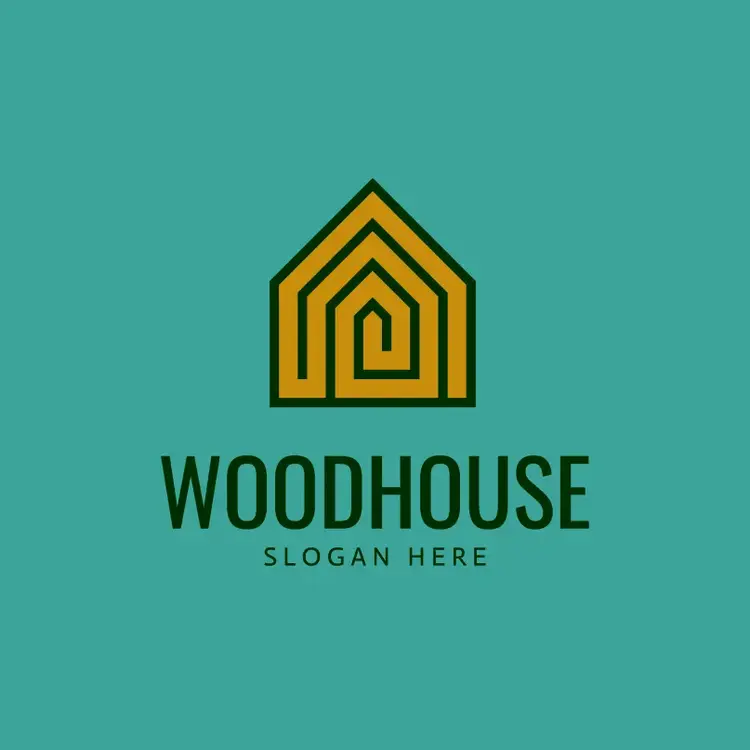 Wood and Minimalist House Logo