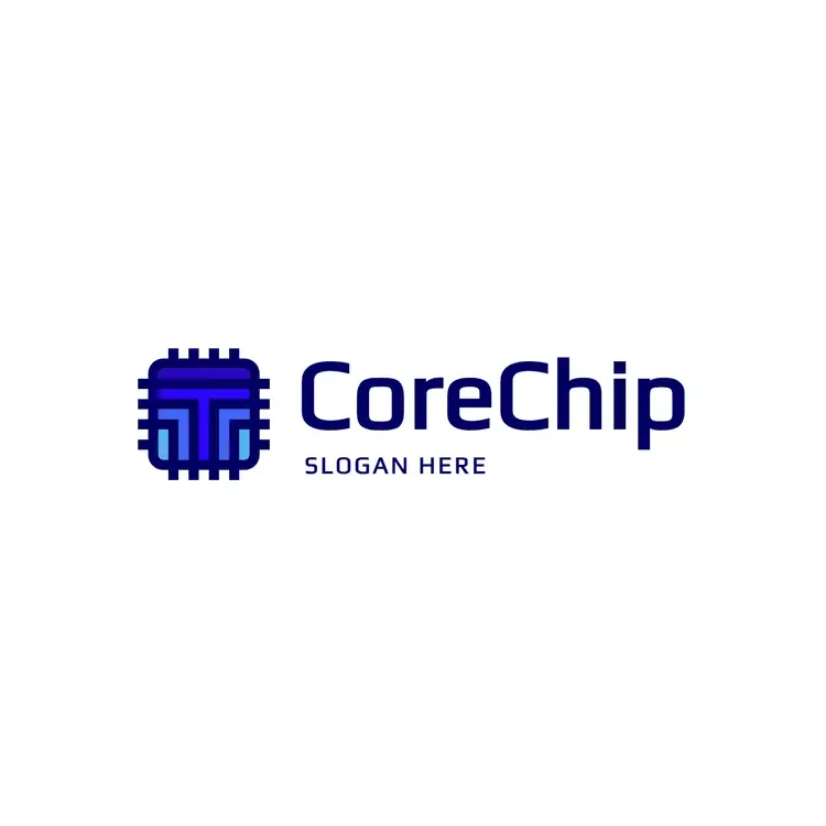 Core Chip and Letter T Logo