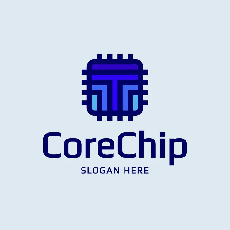 Core Chip and Letter T Logo
