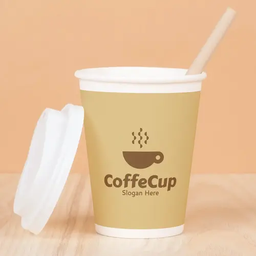 Cup Mug Modern Coffee Cup Logo Mockup