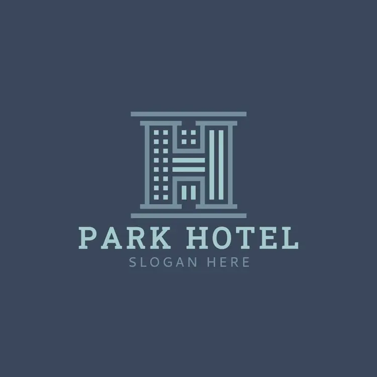 Free Letter H and Hotel Building Logo