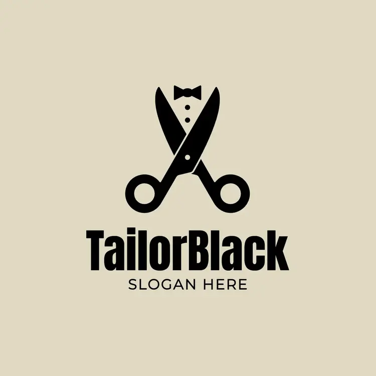 Free Tailor Scissors and Suit Logo
