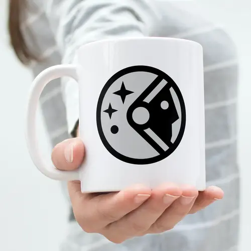 Mug Astronaut Head Logo Mockup