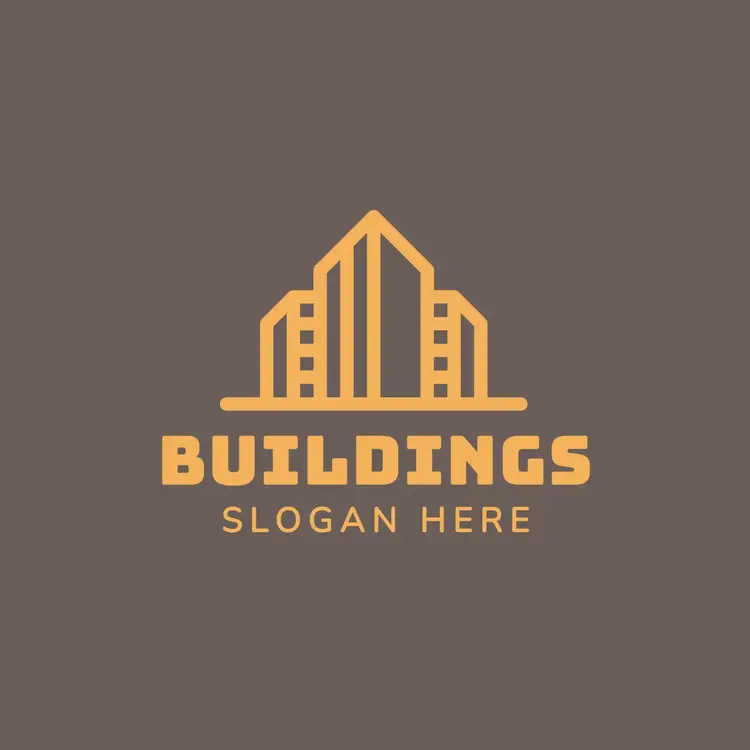 Real Estate Business Buildings and Construction Logo