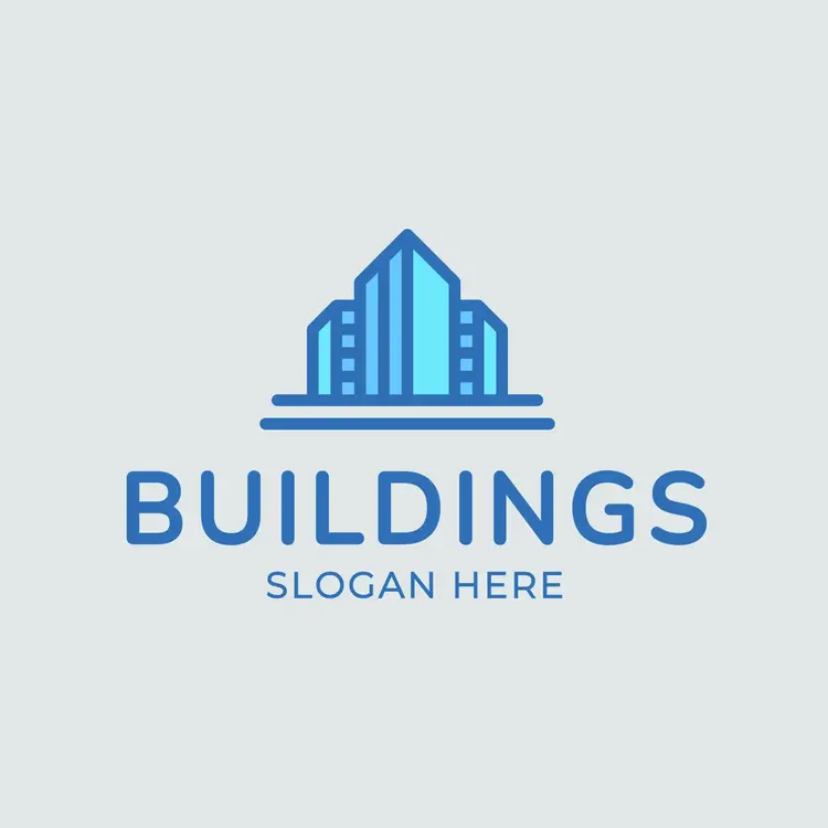 Real Estate Business Buildings and Construction Logo