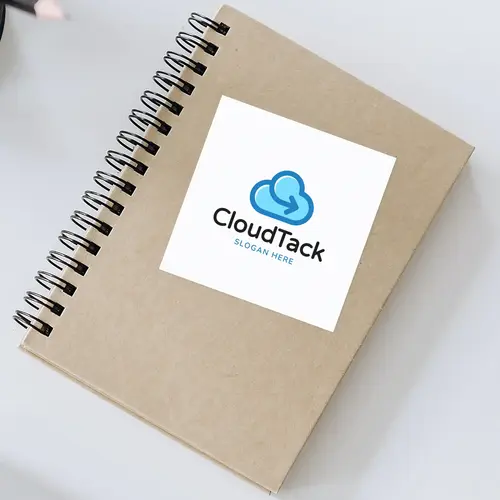 Sticker Cloud and Tracking Logo Mockupg Logo